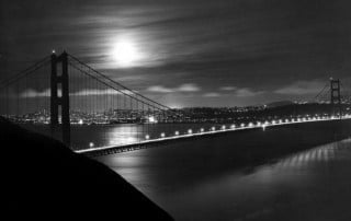 Moulin Studios Historical Black and White Photo Print of Golden Gate Bridge