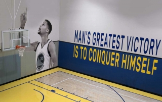 Stephen Curry Murals and Text Graphics for HUB925