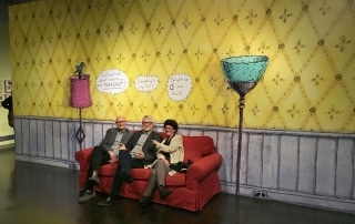 Roz Chast Red Sofa Mural at The CJM