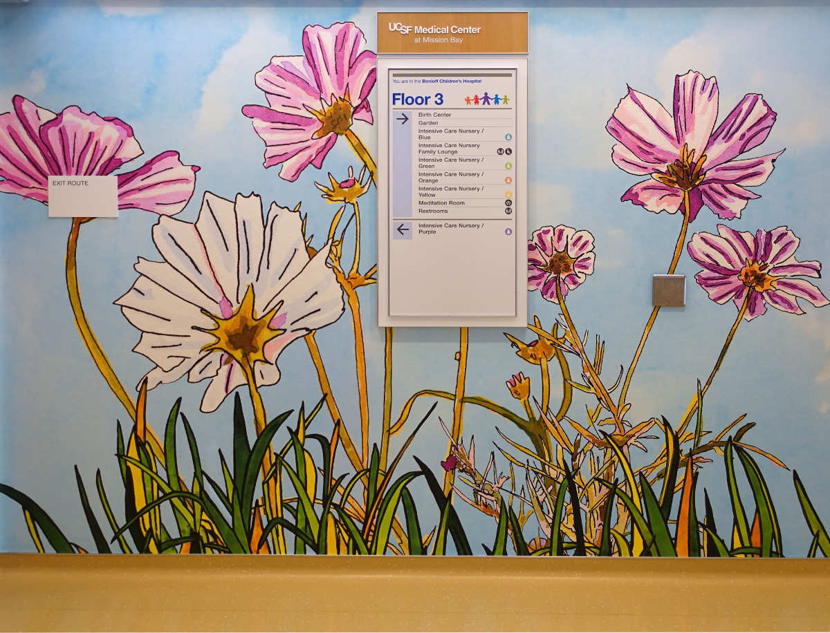 UCSF Dave Muller ICN Directory Wall Mural